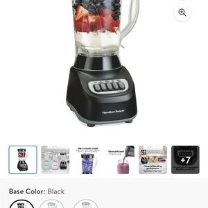 Hamilton Beach smoothie blender 
Color black 
New never used